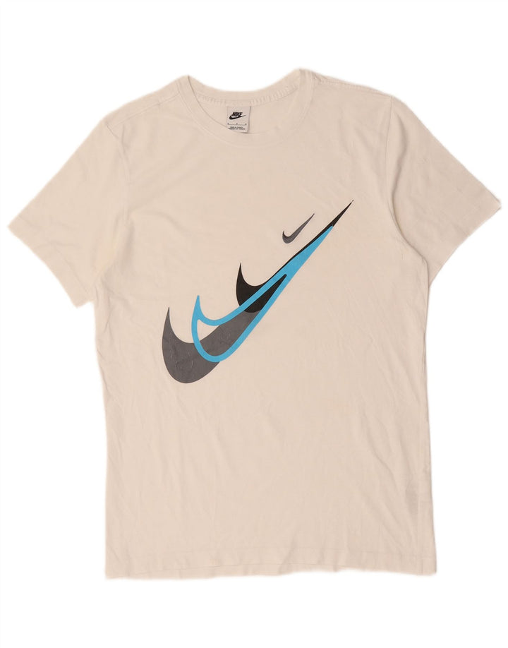 Camiseta Nike masculina gráfica Top médio algodão branco