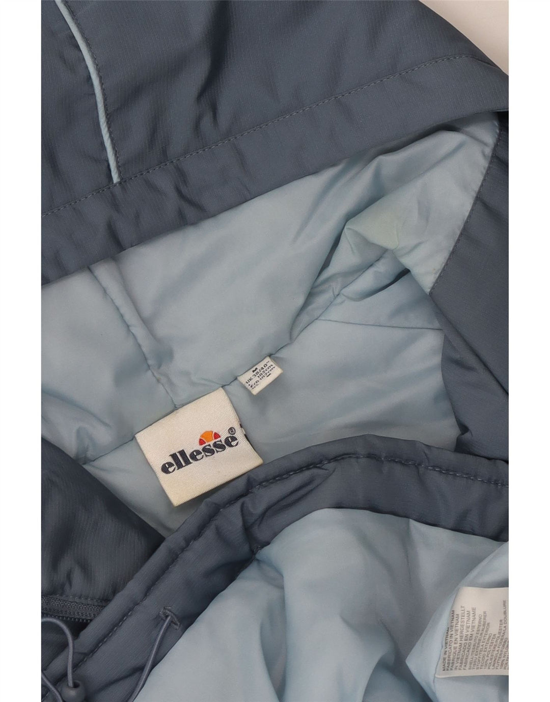 Jaqueta masculina Ellesse com capuz Anorak UK 38 poliéster cinza médio Colourblock