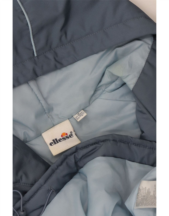 Jaqueta masculina Ellesse com capuz Anorak UK 38 poliéster cinza médio Colourblock