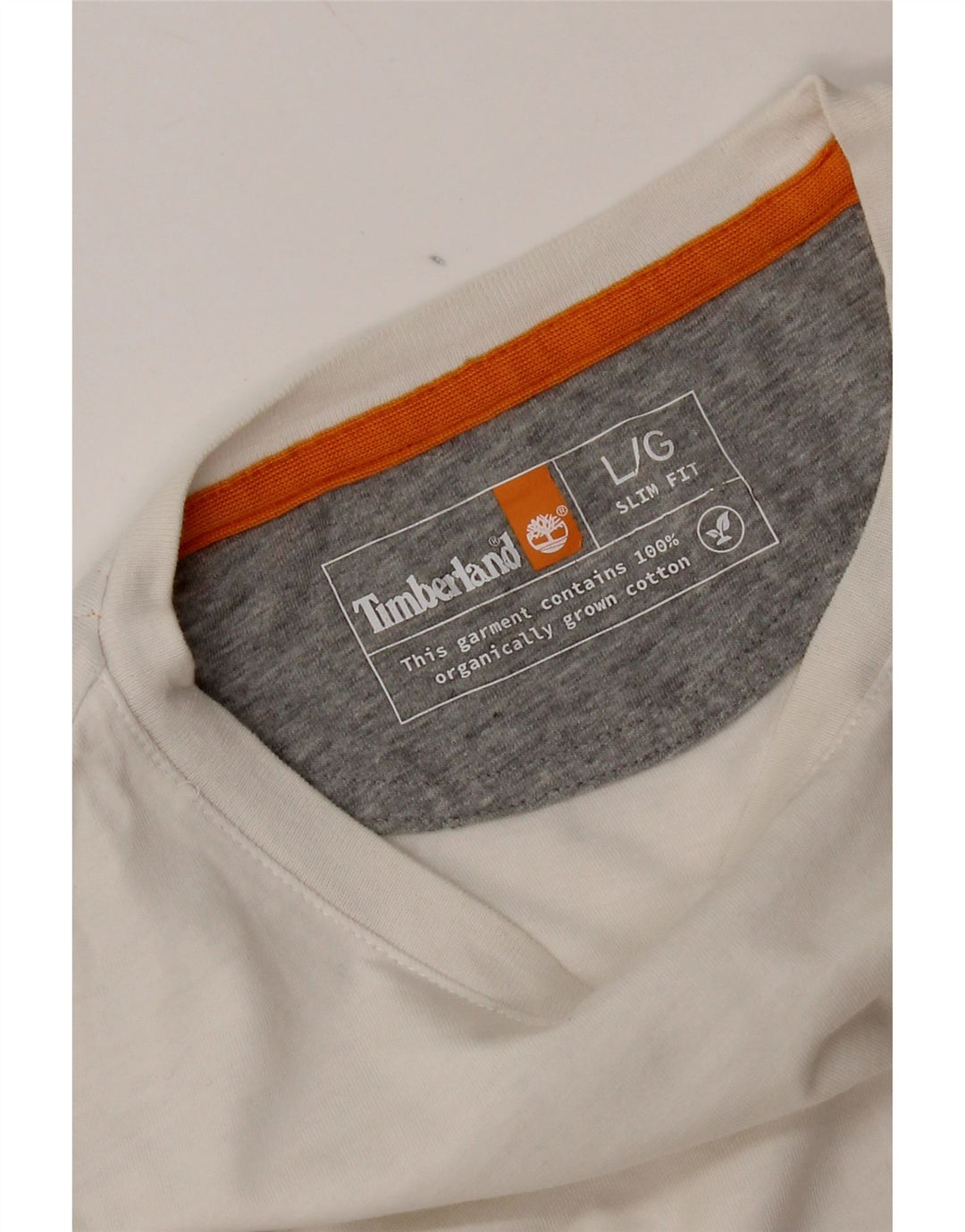 Timberland Camiseta Masculina Slim Fit Top Grande Algodão Branco