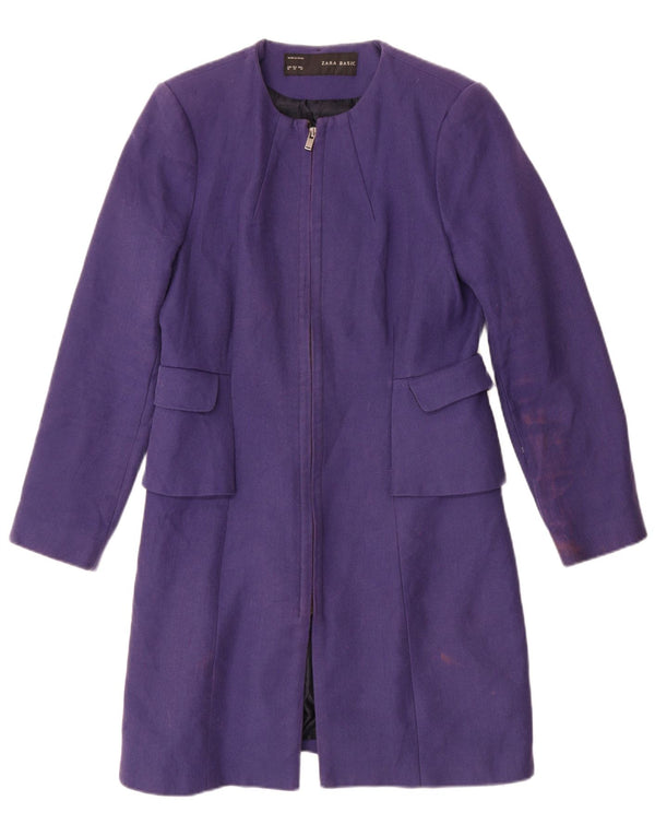 Sobretudo feminino Zara UK 18 XL roxo