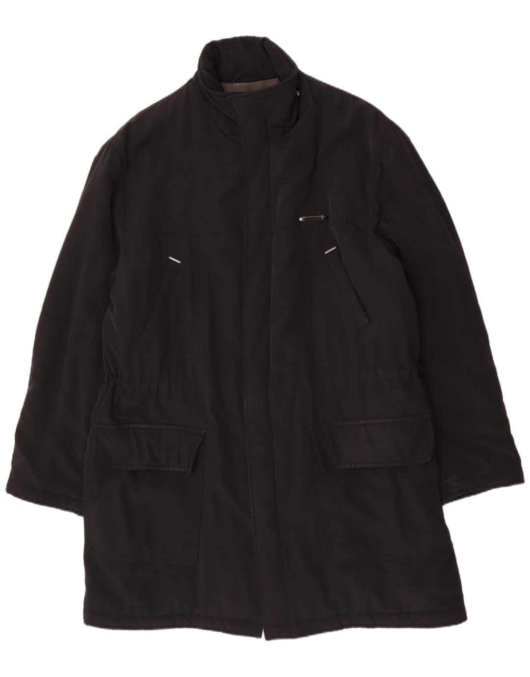 Sobretudo masculino Piero Guidi UK 42 XL poliéster preto