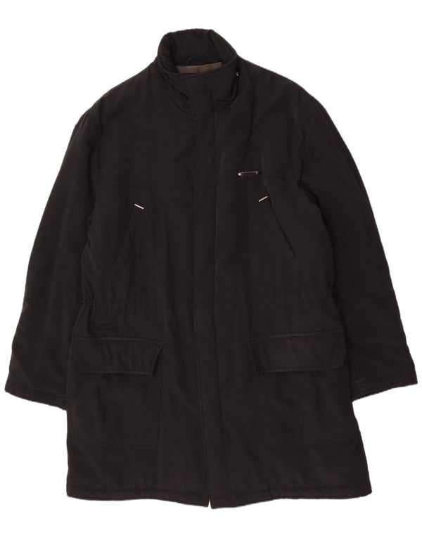 Sobretudo masculino Piero Guidi UK 42 XL poliéster preto
