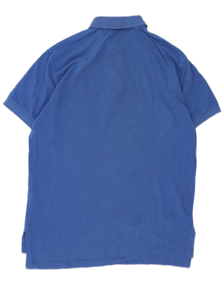 Camisa polo masculina Polo Ralph Lauren de algodão azul médio