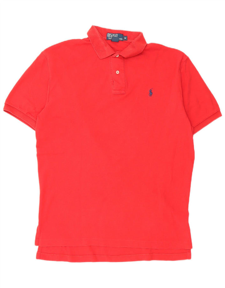 Camisa polo masculina Polo Ralph Lauren de algodão vermelho médio
