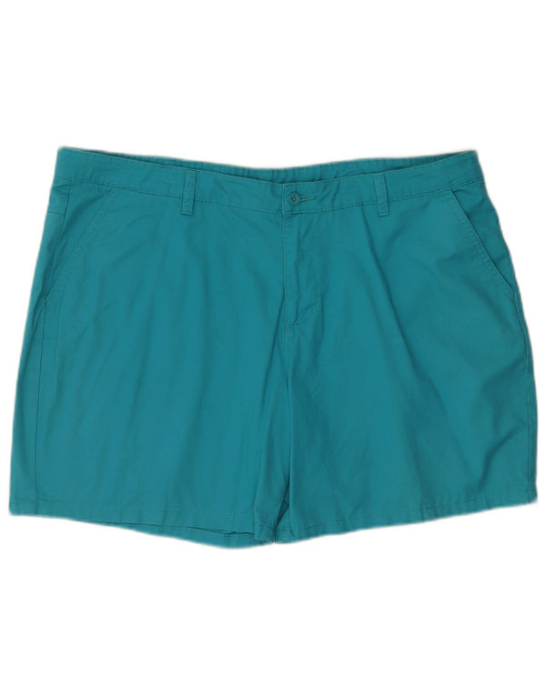 Mountain Warehouse Shorts Chino Feminino Regular UK 18 XL W38 Azul Algodão