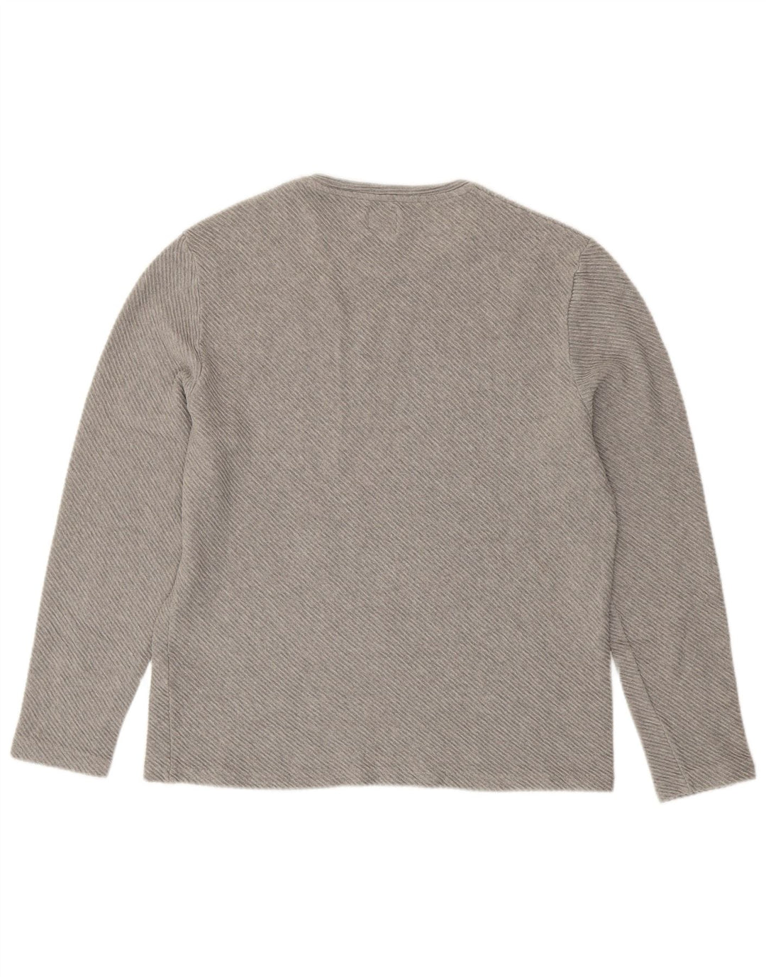 Top feminino Zara manga comprida UK 18 XL algodão cinza