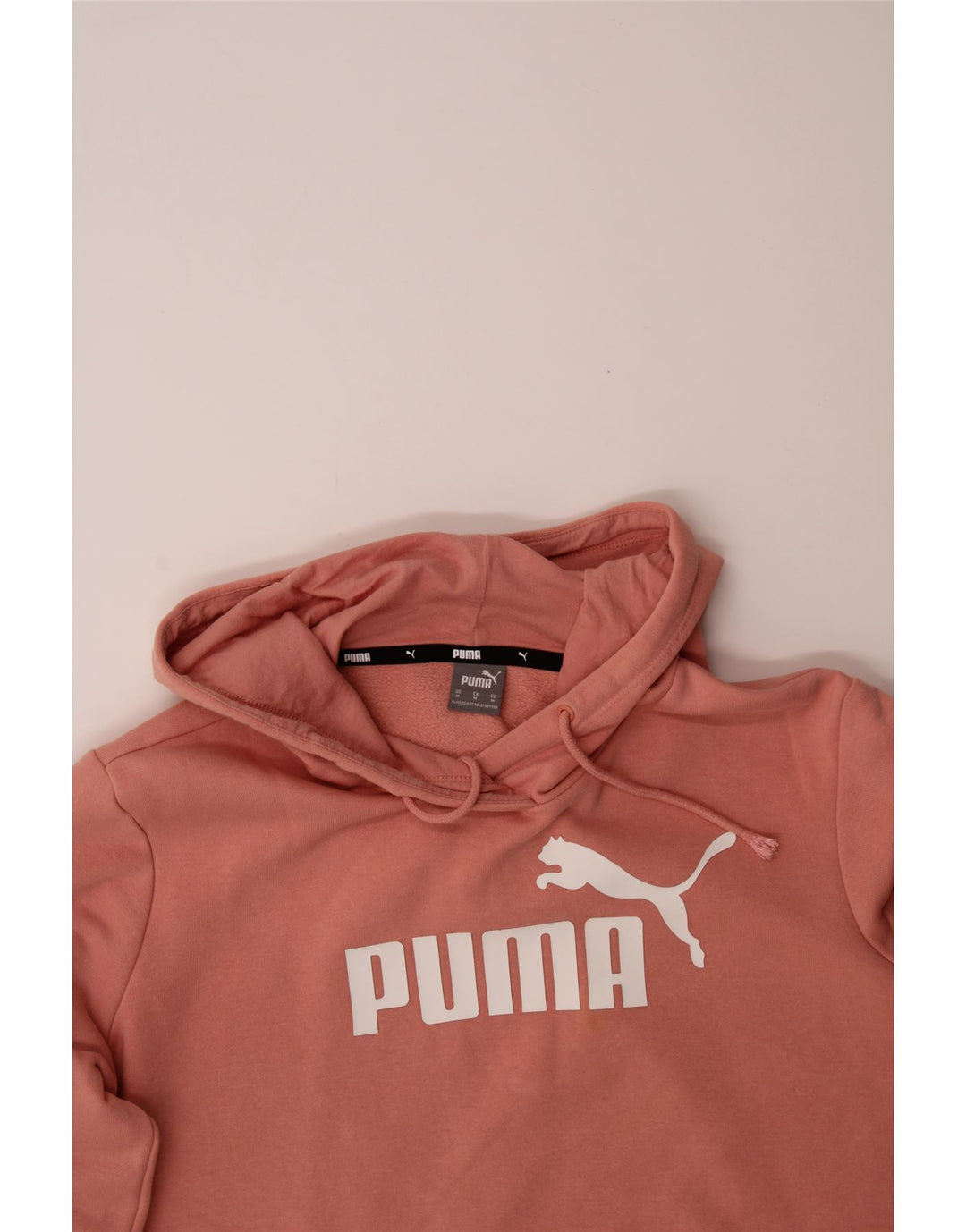 PUMA Womens Graphic Hoodie Jumper UK 14 Medium Pink Cotton Vintage Puma and Second-Hand Puma from Messina Hembry 