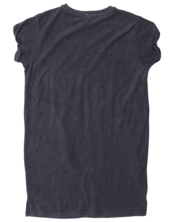 Tommy Hilfiger Camiseta Feminina Solta Fit Vestido Reino Unido 12 Médio Azul Marinho