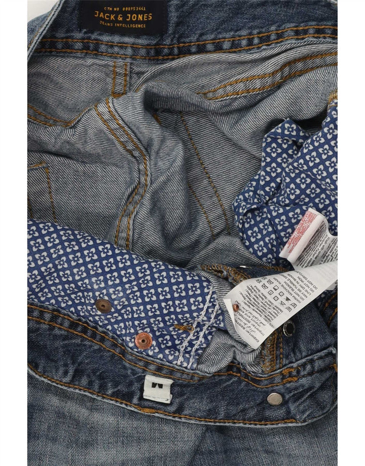 Shorts jeans masculino Jack & Jones Regular Fit médio W32 algodão azul
