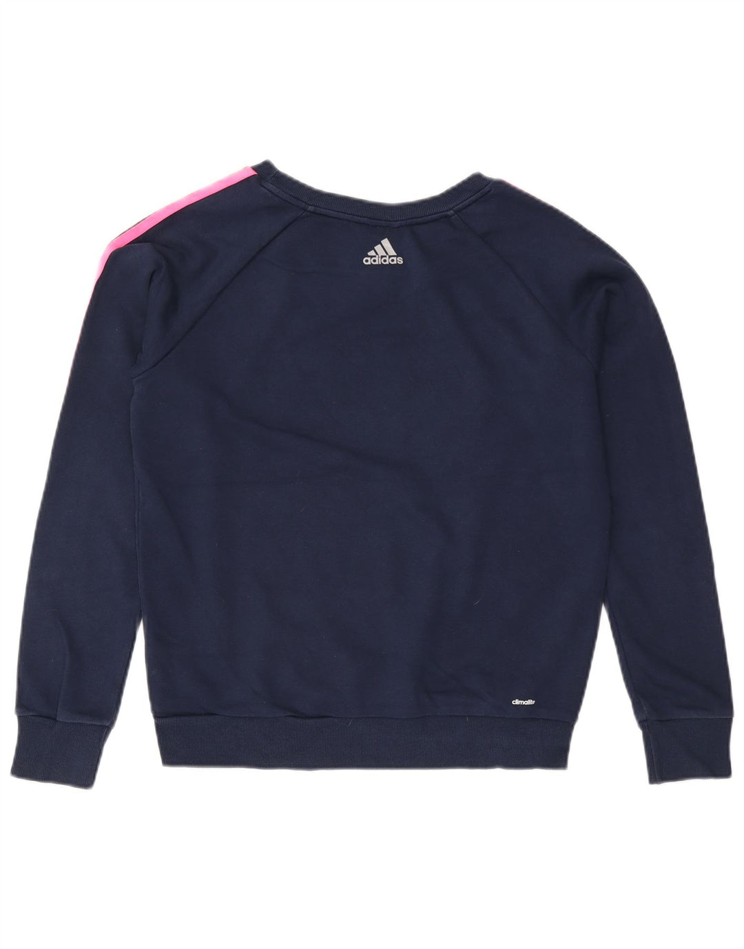 Adidas Feminino Climalite Graphic Moletom Jumper Reino Unido 12/14 Médio Azul Marinho