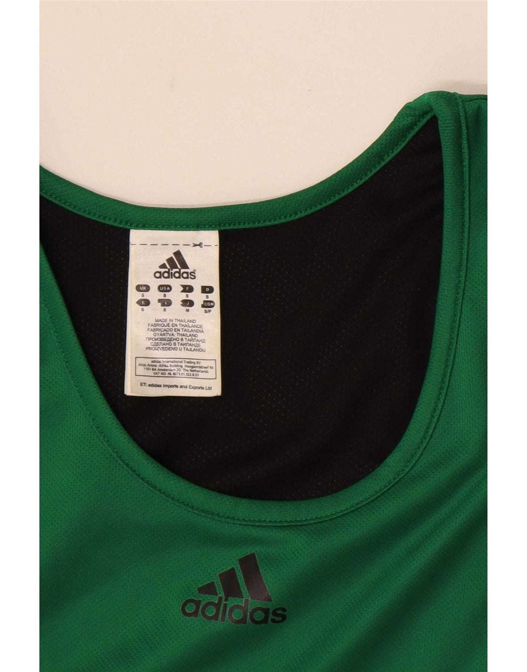 Adidas Mens Colete Top Pequeno Poliéster Verde