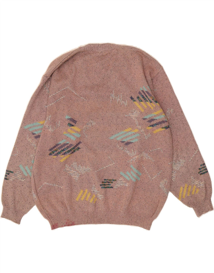 WESTBURY Mens V-Neck Jumper Sweater IT 52/54 Large Pink Flecked Cotton Vintage WESTBURY and Second-Hand WESTBURY from Messina Hembry 