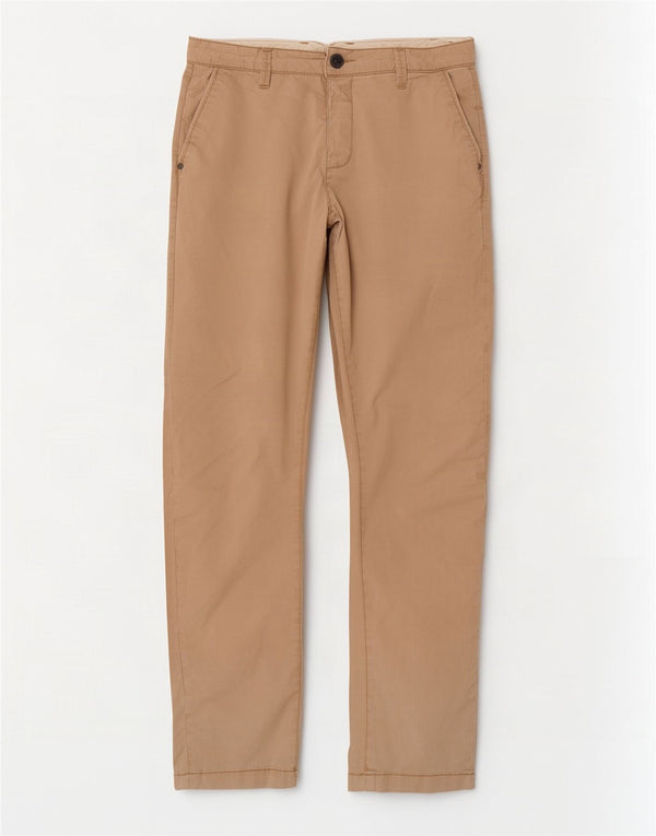 Zara Mens Slim Chino Calças EU 44 Grande W34 L32 Bege