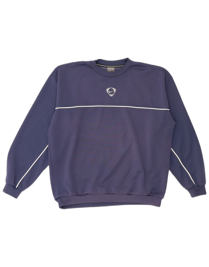 Nike Mens Moletom Jumper UK 39/41 Médio Azul Marinho Poliéster