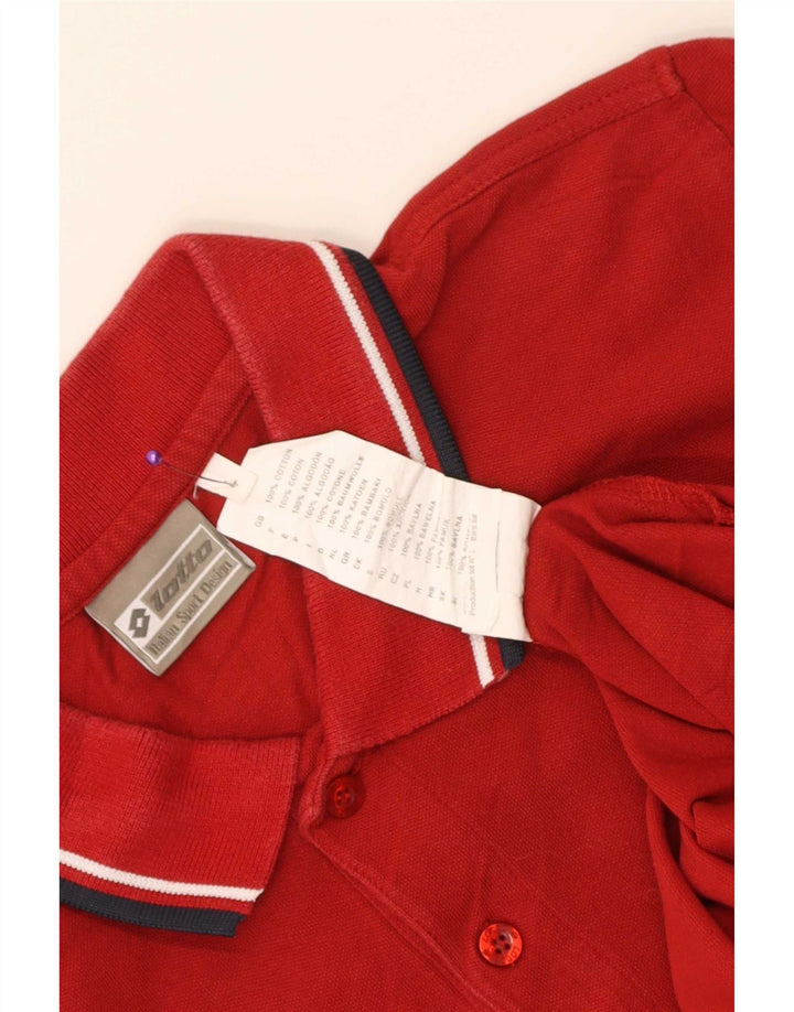 Camisa polo masculina Lotto grande algodão vermelho
