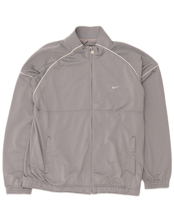 Nike Mens Tracksuit Top Jacket UK 41/43 Grande Cinza Poliéster