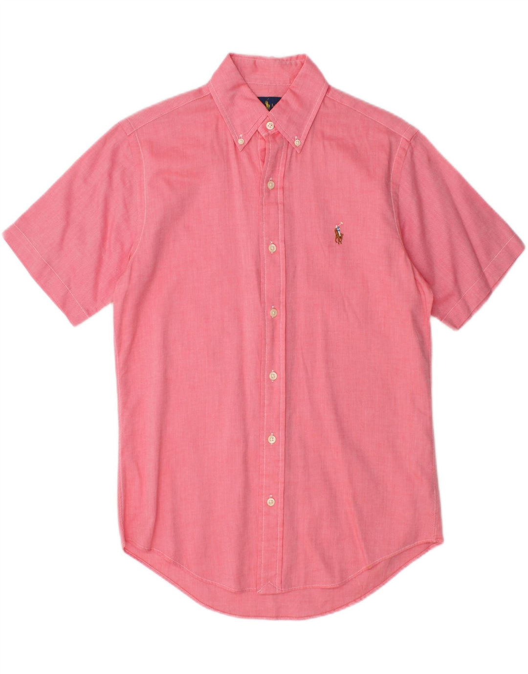 Ralph Lauren Camisa masculina de manga curta XS algodão rosa
