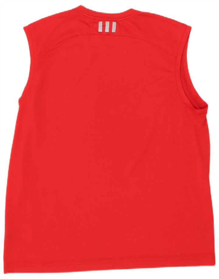 Adidas Womens Climalite Vest Top UK 18 XL Vermelho Poliéster
