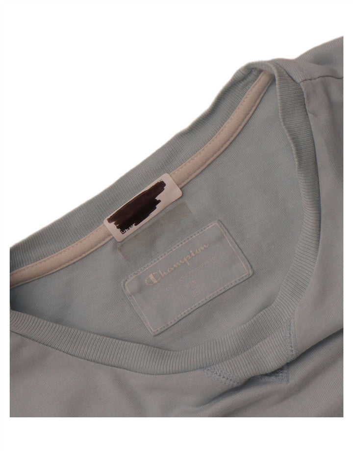 Camiseta feminina Champion Crop Top UK 18 XL Azul