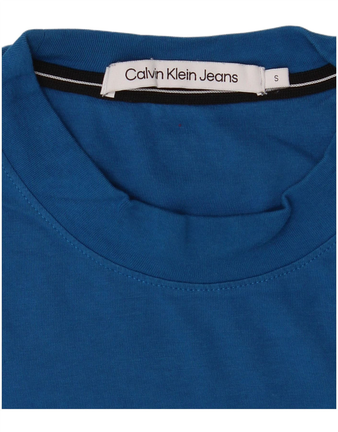 Calvin Klein Jeans Camiseta masculina gráfica top pequeno azul