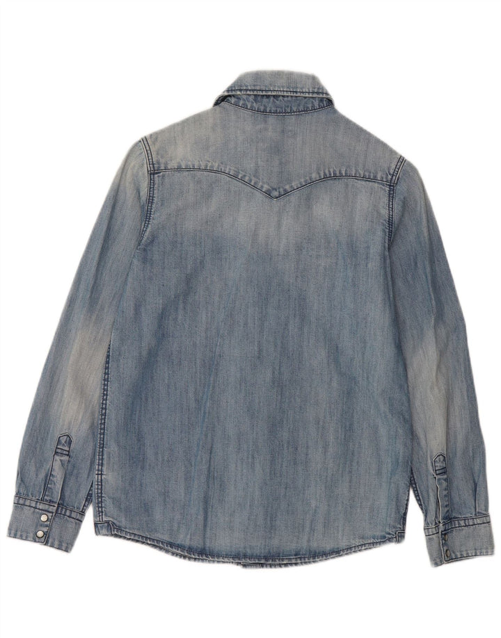 Camisa jeans masculina LEVI'S 11-12 anos algodão azul