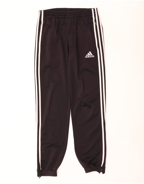 Adidas Boys Tracksuit Trousers Joggers 15-16 Years Black Polyester