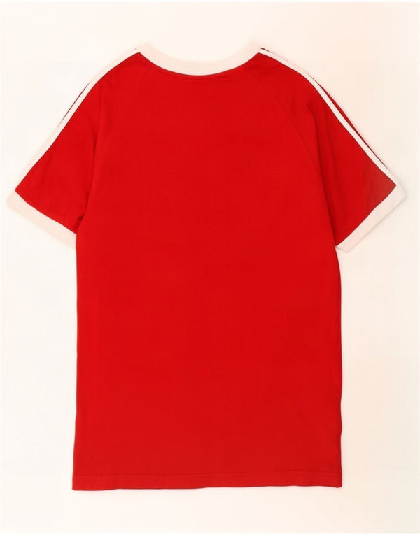 Camiseta masculina Adidas Top médio vermelho colorblock algodão