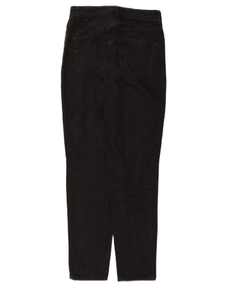 Calça jeans feminina TOPSHOP Mom Tapered W25 L29 algodão preto