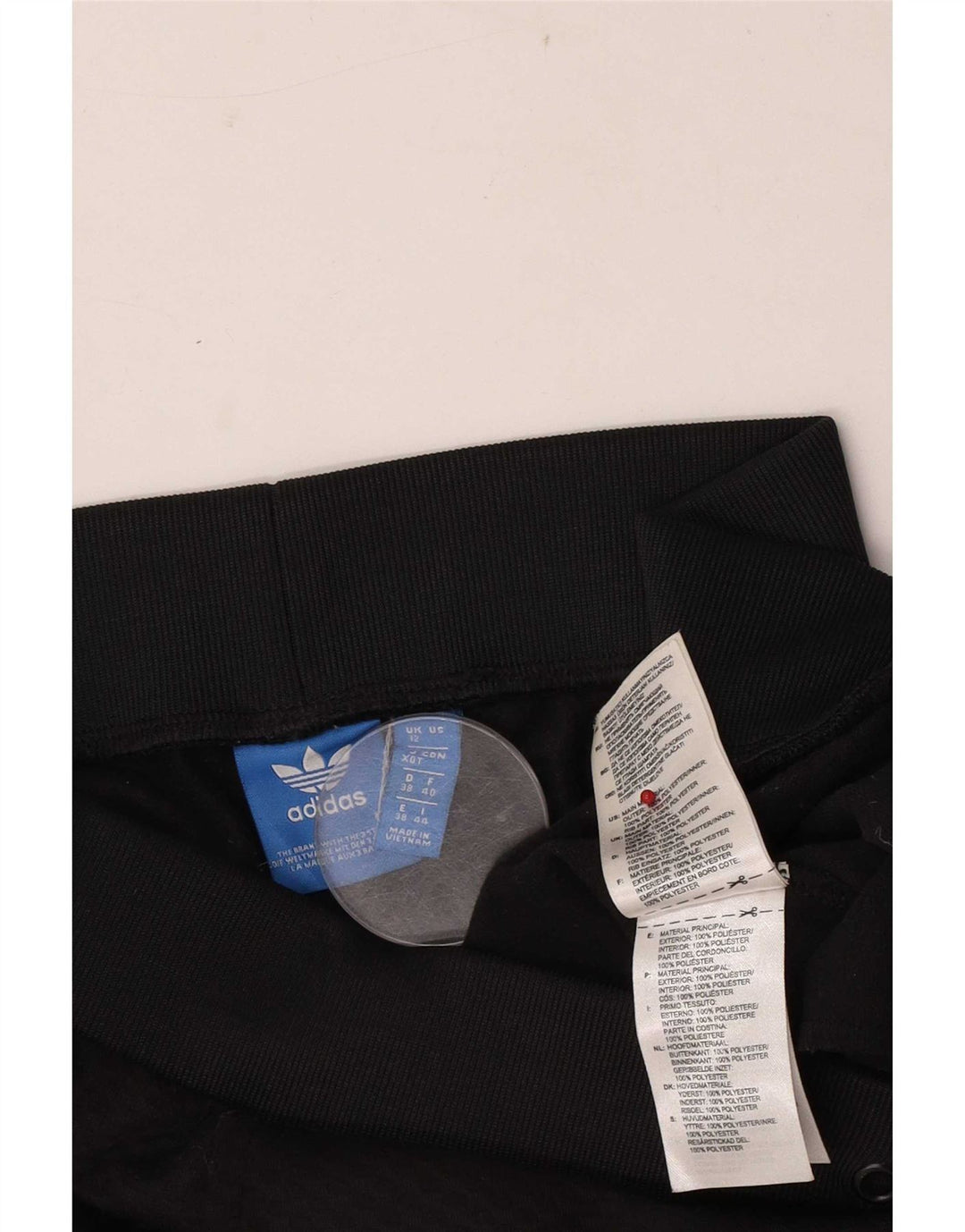 Adidas Womens Graphic Tracksuit Calças UK 12 Médio Preto Poliéster