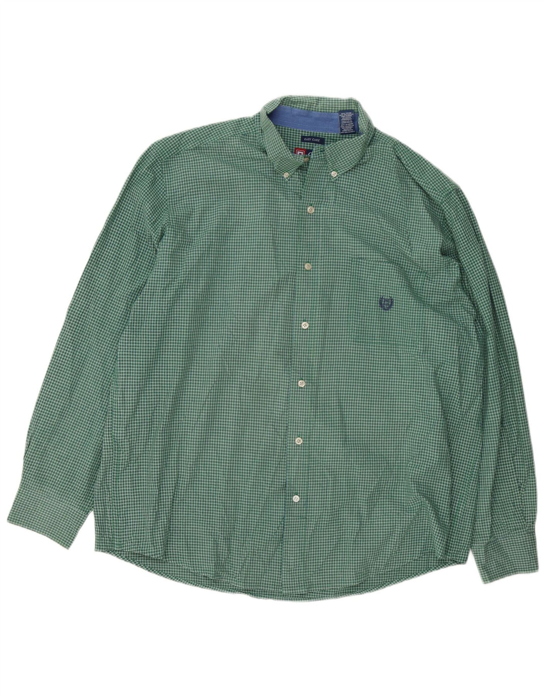 Camisa masculina Chaps Easy Care XL verde xadrez algodão