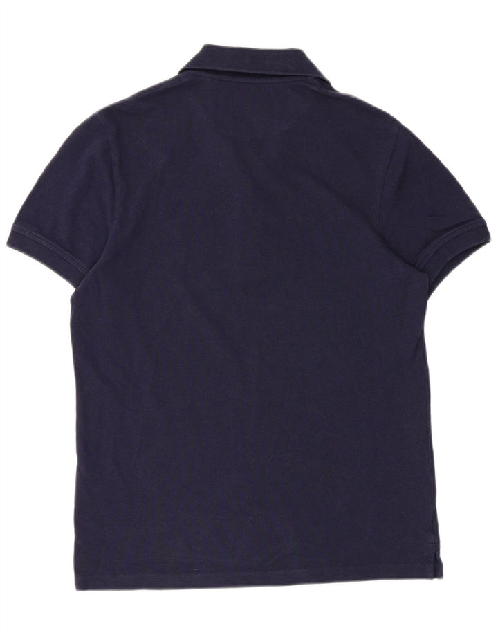 Camisa polo masculina Lyle & Scott pequena azul marinho algodão