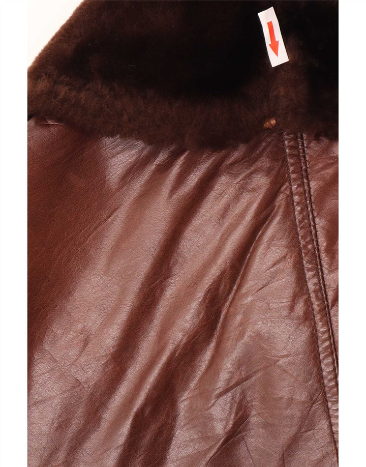 Jaqueta de couro masculina Douglas EU 52 XL marrom clássico