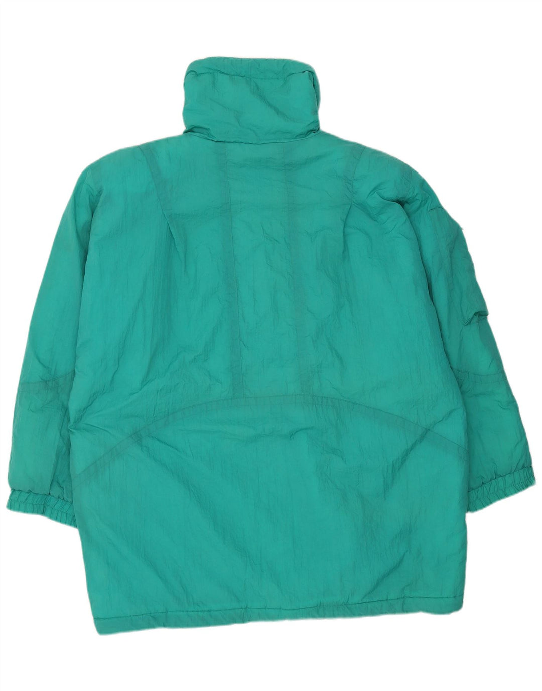 Casaco acolchoado superdimensionado feminino vintage EU 46 XL verde Nylon