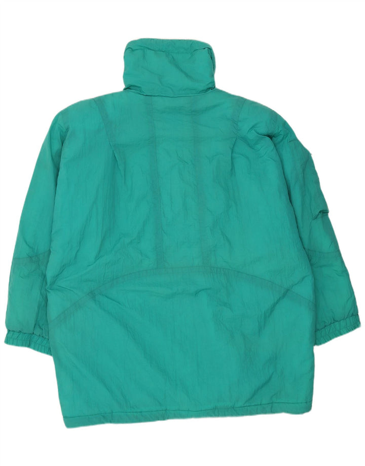 Casaco acolchoado superdimensionado feminino vintage EU 46 XL verde Nylon