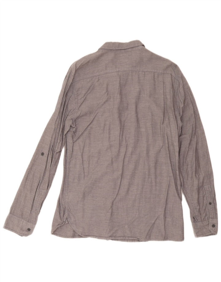 Camisa masculina Levi's de algodão manchado cinza médio