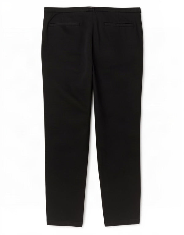 Laura Ashley Calça feminina reta casual UK 18 XL W38 L28 algodão preto