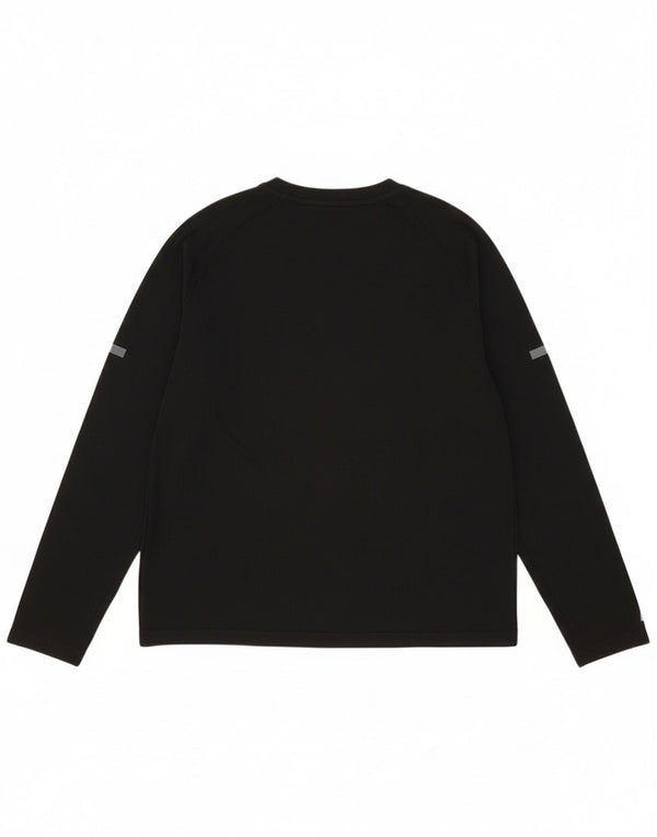 Russell Athletic Boys Dri-Power Top manga comprida 10-11 anos grande preto