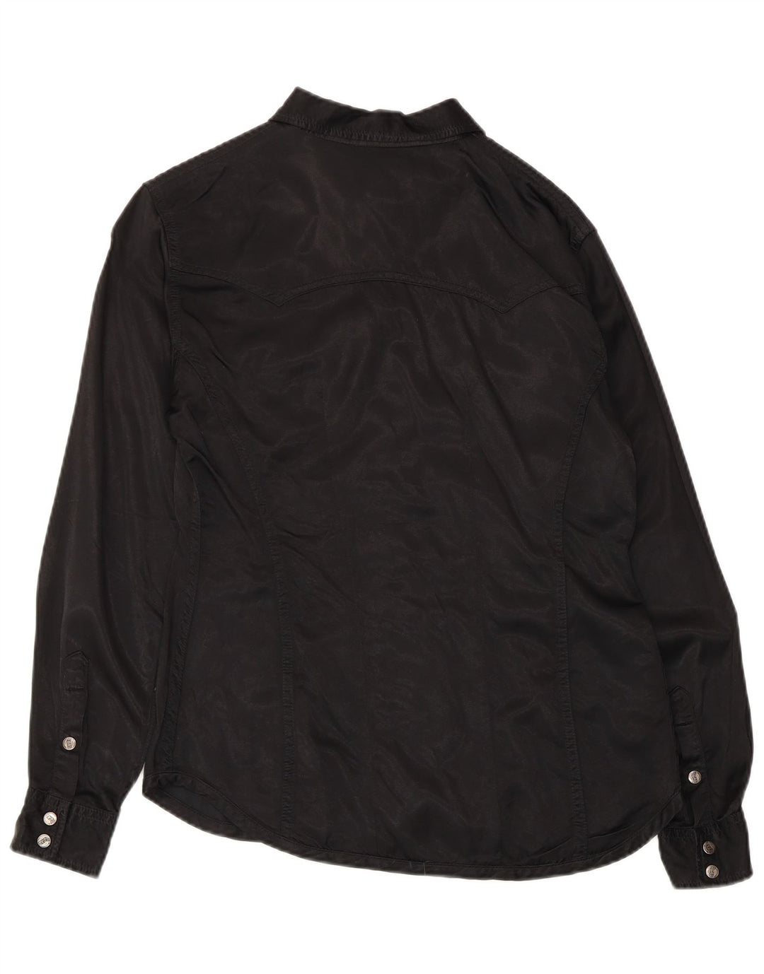 Camisa feminina Gas UK 12 viscose preta média