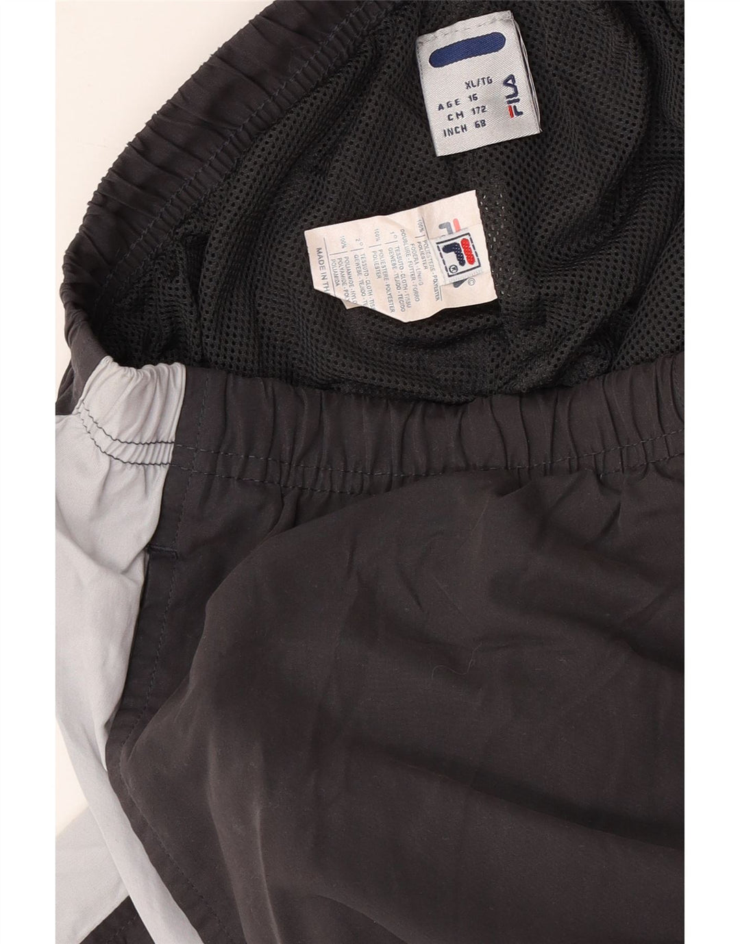 FILA Meninos Calças de Treino Gráfico Joggers 15-16 Anos Cinza Colorblock