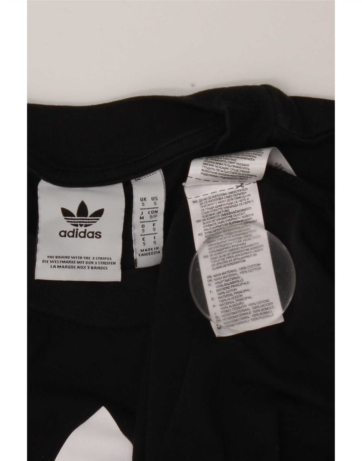 Adidas Mens Graphic T-Shirt Top Pequeno Algodão Preto