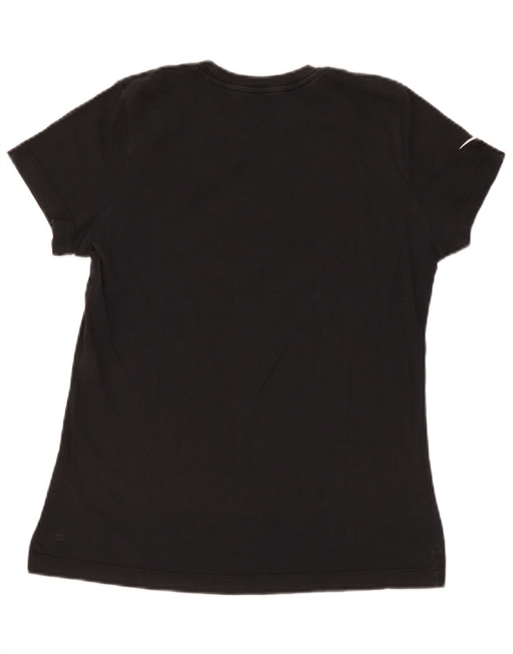 Nike Mens Camiseta Top Médio Algodão Preto