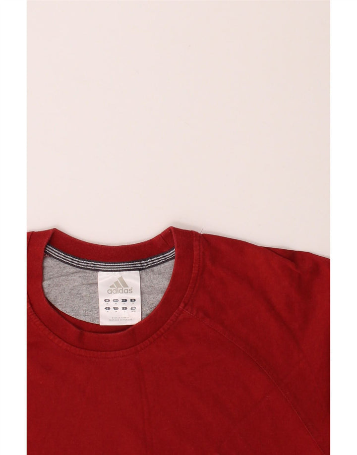 ADIDAS Mens T-Shirt Top Medium Red Cotton Vintage Adidas and Second-Hand Adidas from Messina Hembry 