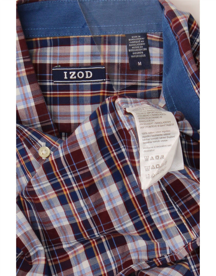 Camisa masculina Izod de algodão xadrez médio multicolorido