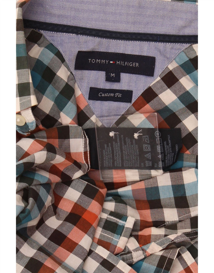 Camisa masculina TOMMY HILFIGER Custom Fit média de algodão xadrez multicolorido