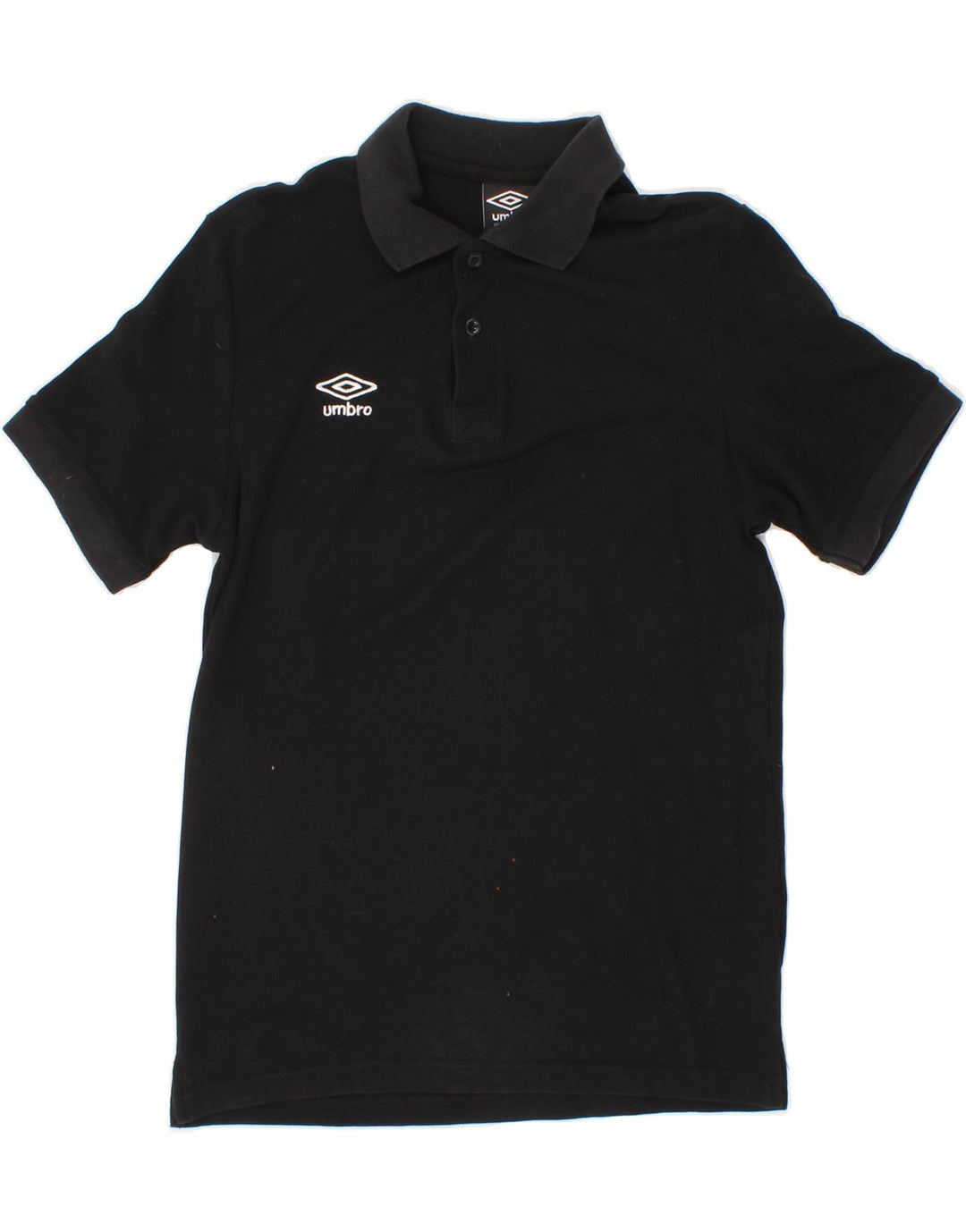 UMBRO Mens Polo Shirt Medium Black Cotton Vintage Umbro and Second-Hand Umbro from Messina Hembry 