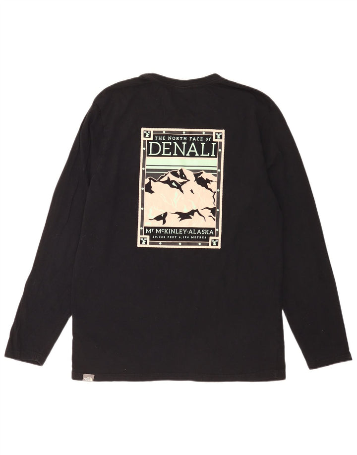 Top gráfico masculino The North Face manga comprida algodão preto médio