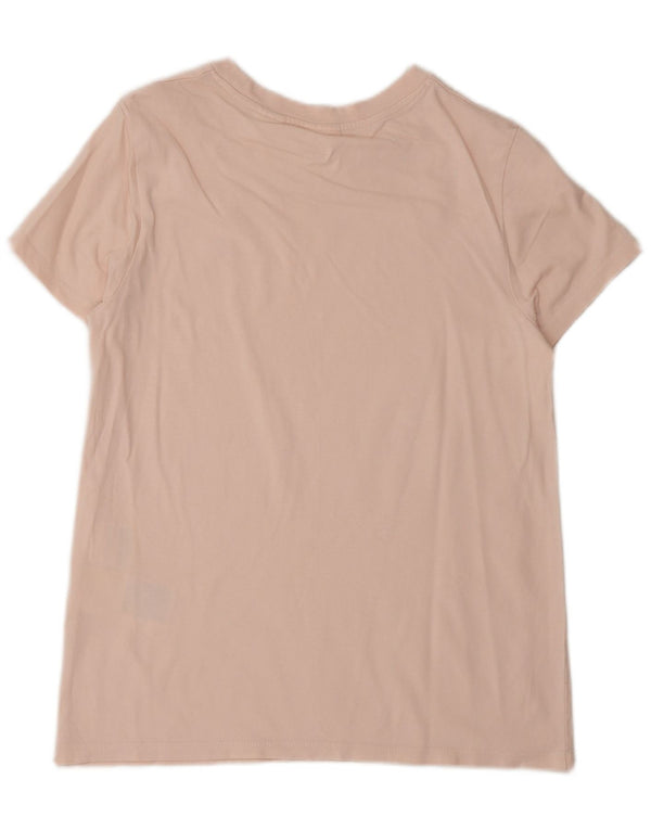 Camiseta feminina Levi's UK 10 pequena algodão rosa