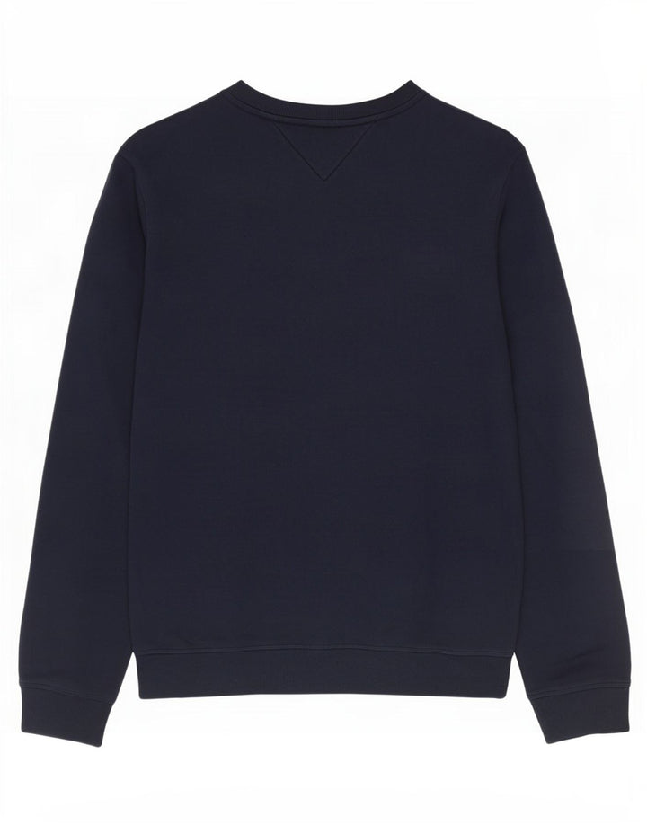 Tommy Hilfiger moletom gráfico masculino jumper grande algodão azul marinho