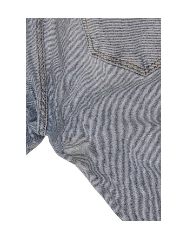 Zara Jeans femininos desgastados slim UE 38 pequeno W28 L28 azul
